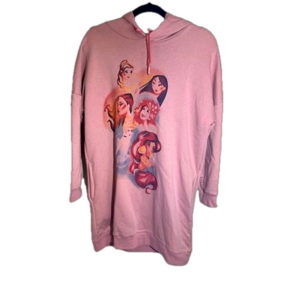 miss poem Tops - Pink Hooded Sweatshirt XL